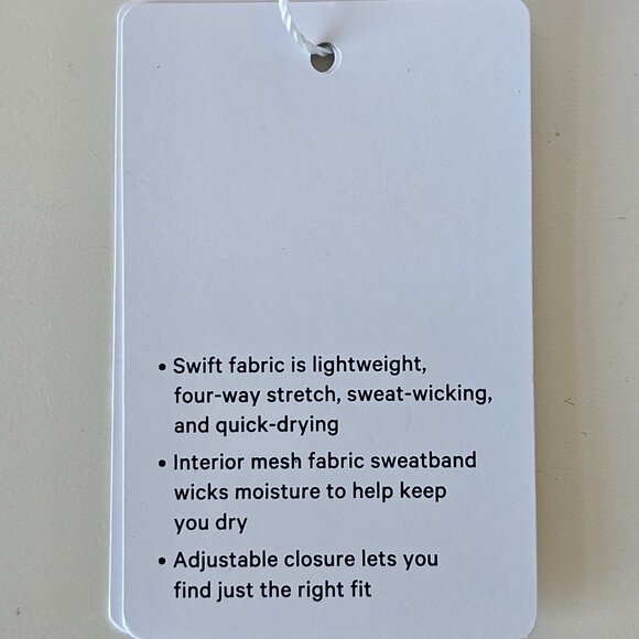 NWT LULULEMON SRNB Light Blue White Fast Paced Wide Ban Run Visor Hat Women's OS - Picture 10 of 10